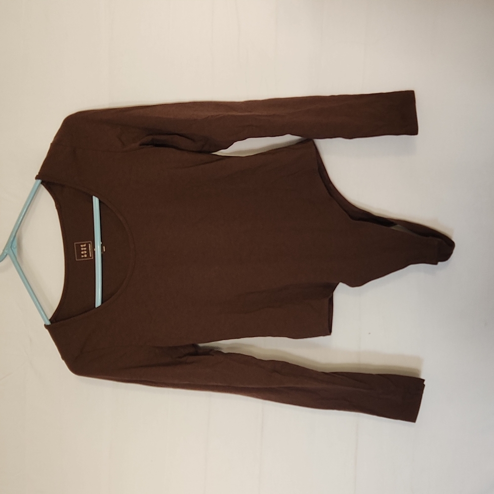 Brown scoop neck body suit